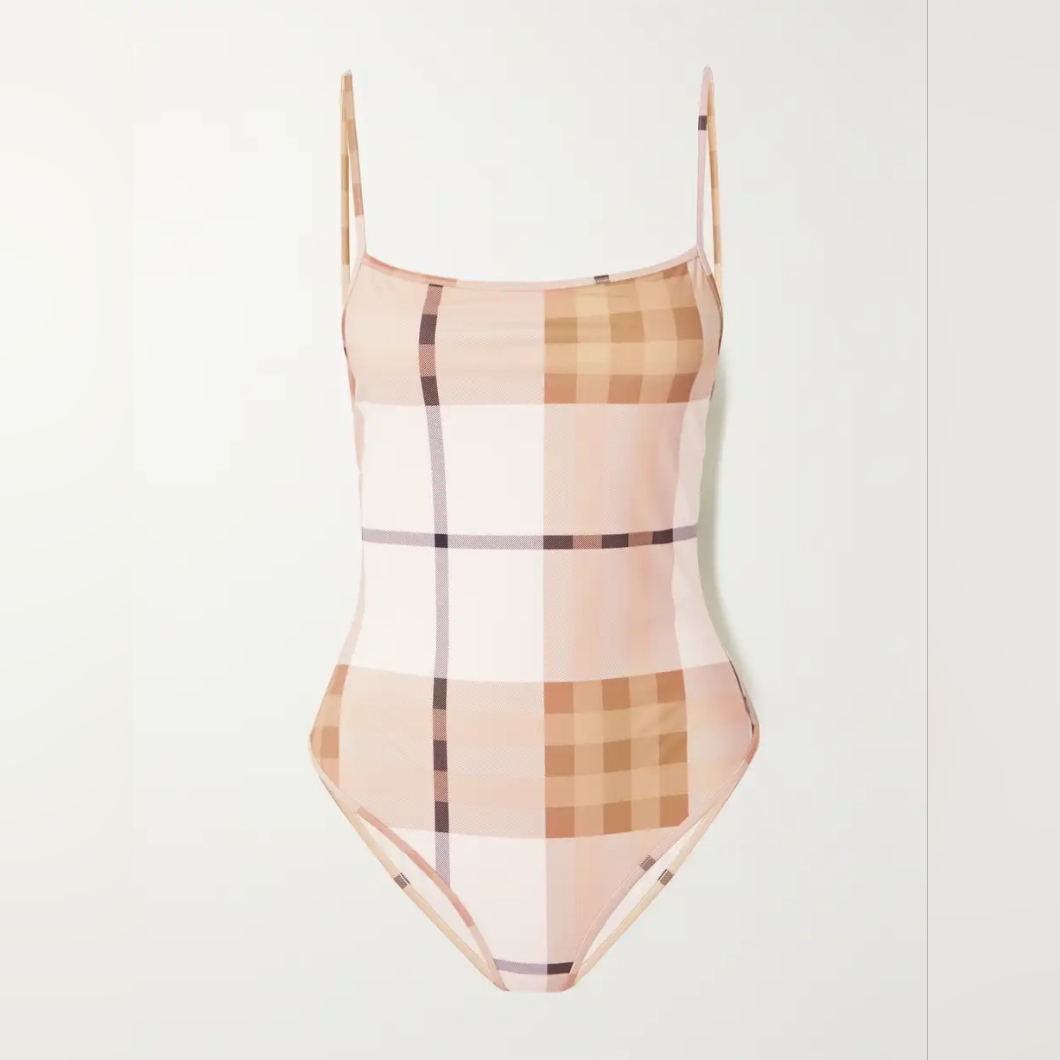 Burberry Delia Check One Piece Swimsuit